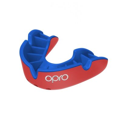 Mouthguard OPRO Silver Adult Red/Dark – Blue, Size: One Size, Colour: Rot