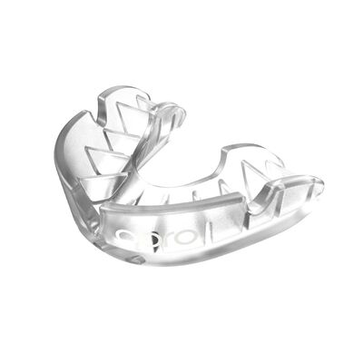 Mouthguard OPRO Silver Adult – Clear/Clear, Size: One Size, Colour: Weiss