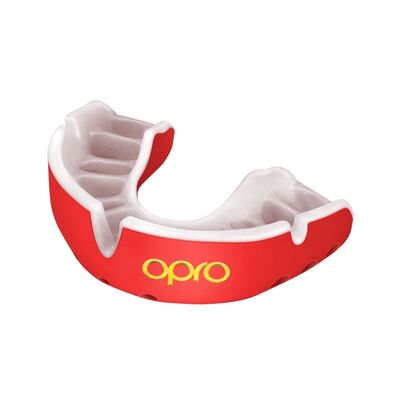 Mouthguard OPRO Gold Adult – Red/Pearl, Size: One Size, Colour: Rot