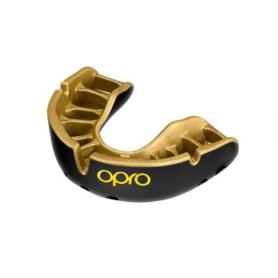 Mouthguard OPRO Gold Junior – Black/Gold, Size: One Size, Colour: Schwarz