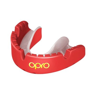 Mouthguard for Braces OPRO Gold Braces - – Red/Pearl, Size: One Size, Colour: Rot