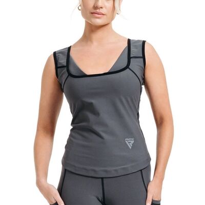 Veste de Sudation Femme Pour la Perte de Poids, Taille: XXL, Couleur: Gris