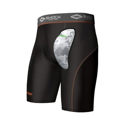 Shock Doctor Compression Short with AirCore Cup Black XXL, Size: XXL, Colour: Schwarz
