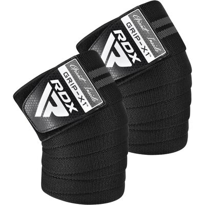 Bandes de genoux pour musculation et d'haltérophilie, Taille: Taille unique, Couleur: Noir