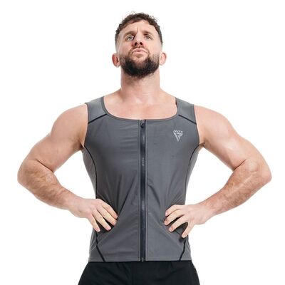 Veste de Sudation Homme Pour la Perte de Poids, Taille: XXL, Couleur: Gris