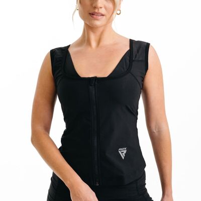 Veste de Sudation Femme Pour la Perte de Poids, Taille: M, Couleur: Noir