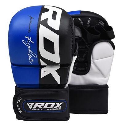Gants de MMA Sparring RDX Rex T6 Plus – Bleu et Noir – XL, Taille: XL, Couleur: Bleu