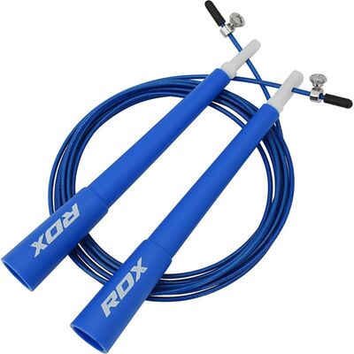 Verstellbar Springseil mit PVC Ummantelung, Farbe: Blau, Länge: 304 cm