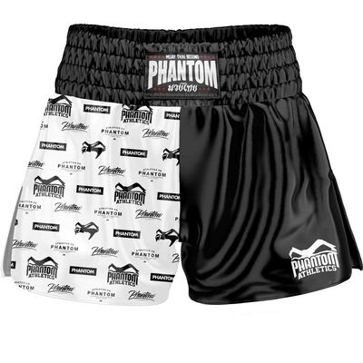 Muay Thai Shorts Legend Phantom – Black / White – S, Size: S, Colour: Weiss