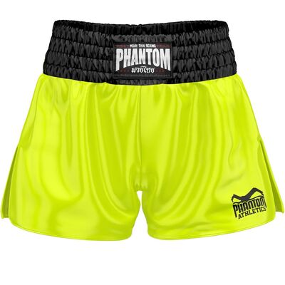 Muay Thai Shorts Phantom Team – Neon Yellow – L, Size: L, Colour: Yellow