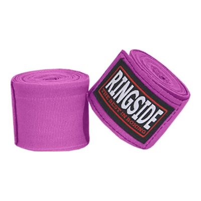 Bende da Boxe Professionali – Ringside – 4,5 m – Viola Neon, Colore: Viola, Lunghezza: 4.5m
