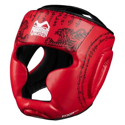 Casque de protection Muay Thai – Rouge – Taille unique, Taille: Taille unique, Couleur: Rouge