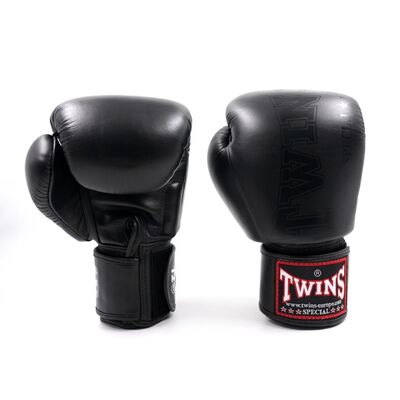 Gants de boxe Twins Noir/Noir – 10oz, Couleur: Noir, oz: 10oz