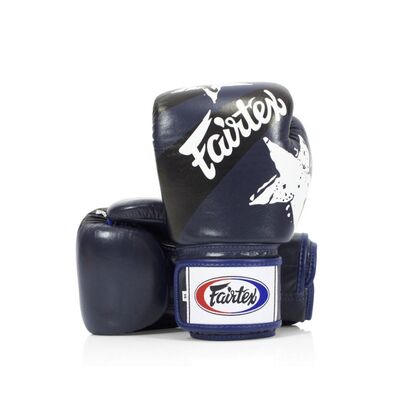 Gants de boxe Fairtex BGV1 – Nation Print – Bleu – 12 oz, Couleur: Bleu, oz: 12oz