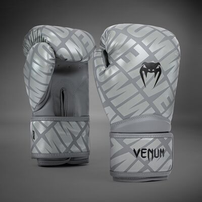 Gants de boxe Venum Contender 1.5 XT &ndash; Gris / Noir &ndash; 16 oz, Couleur: Gris, oz: 16oz