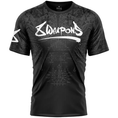 T-shirt fonctionnel, Hanuman Yant, Taille: XXL, Couleur: Noir