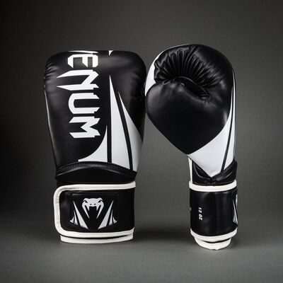 Boxhandschuhe Venum Challenger 2.5 Schwarz/Weiss 16oz, Farbe: Schwarz, OZ: 16oz