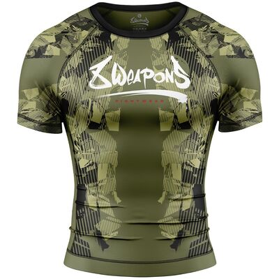 T-shirt de compression à manches courtes Hit 2.0, Taille: XL, Couleur: Kaki