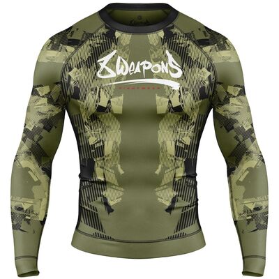 T-shirt de compression à manches longues - Hit 2.0, Taille: M, Couleur: Kaki