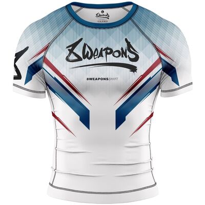 T-shirt de compression à manches courtes Shift, Taille: M, Couleur: Blanc