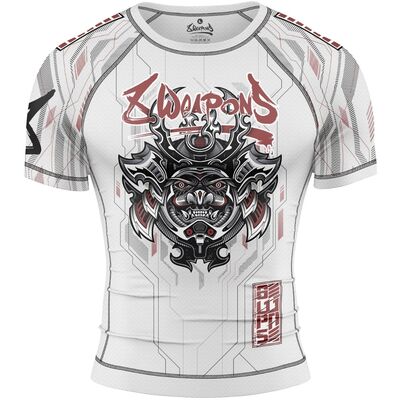 T-shirt de compression à manches courtes Samurai 2.0, Taille: XXL, Couleur: Blanc
