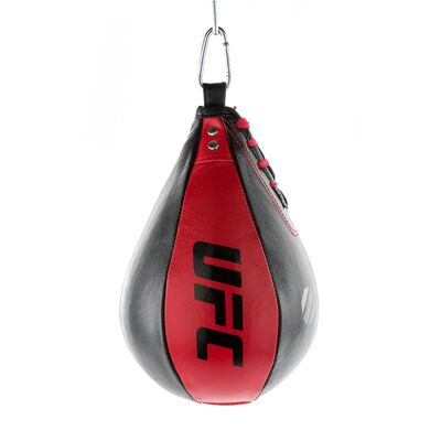 UFC  Poire de vitesse cuir 25cm x 18cm, Taille: M, Couleur: Noir