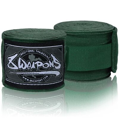 Bande de boxe semi-élastique 8Weapons Vert Foncé 5m, Couleur: Vert, Longueur: 5.0m