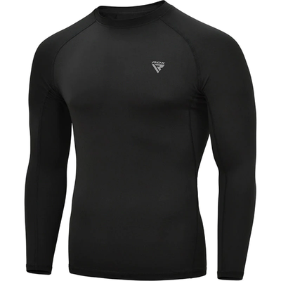 Rashguard manches longues RDX T15 Noir S, Taille: S, Couleur: Noir
