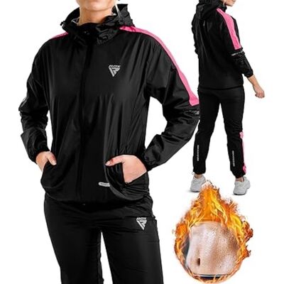 Tenue de Sudation H1 Pour la Perte de Poids, Taille: L, Couleur: Rose