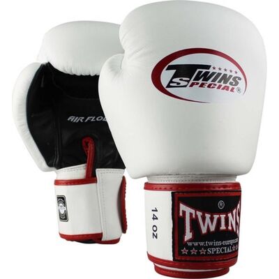 Gants de boxe Twins BGVL3 Air Noir Blanc – 10oz, Couleur: Blanc, oz: 10oz