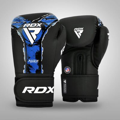 Boxing Gloves RDX F17 - Black/Blue - 14oz, Colour: Blue, OZ: 14oz