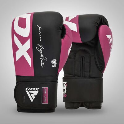 Boxhandschuhe Rex F4 &ndash; Rosa/Schwarz &ndash; 8oz, Farbe: Rosa, OZ: 8oz