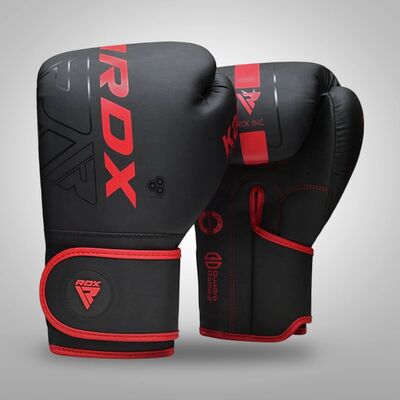 Boxhandschuhe RDX F6 Kids – Schwarz/Rot – 6oz, Farbe: Rot, OZ: 6oz