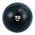 Slam Ball" rubber weighted fitness ball | 70 KG, Colour: Schwarz, Additional Weight: 70 kg