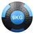 Medicine Ball" weighted ball made of durable rubber | 6 KG, Colour: Bleu Neon, Additional Weight: 6 kg