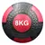 Medicine Ball" weighted ball made of durable rubber | 8 KG, Colour: Rot, Additional Weight: 8 kg