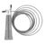 Plastic skipping rope 180cm adjustable + "Speed Rope" bag | Grey, Colour: Grey