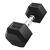 Hex Dumbbell in rubber GladiatorFit | 10 KG, Colour: Schwarz, Additional Weight: 10 kg