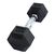Hex Dumbbell in rubber GladiatorFit | 2.5 KG, Colour: Schwarz, Additional Weight: 2.5 kg