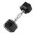 Hex Dumbbell in rubber GladiatorFit | 3 KG, Colour: Schwarz, Additional Weight: 3 kg