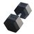 Hex Dumbbell in rubber GladiatorFit | 47.5 KG, Colour: Schwarz, Additional Weight: 47.5 kg