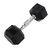 Sechseckige Hantel "Hex Dumbbell" aus Gummi GladiatorFit | 4 KG, Farbe: Schwarz, Zusatzgewicht: 4 kg