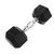 Hex Dumbbell in rubber GladiatorFit | 6 KG, Colour: Schwarz, Additional Weight: 6 kg