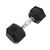 Hex Dumbbell in rubber GladiatorFit | 9 KG, Colour: Schwarz, Additional Weight: 9 kg