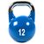Wettkampf-Kettlebell aus Gusseisen mit aufgemaltem Logo | 12 KG, Farbe: Blau, Zusatzgewicht: 12 kg