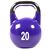 Wettkampf-Kettlebell aus Gusseisen mit aufgemaltem Logo | 20 KG, Farbe: Violett, Zusatzgewicht: 20 kg
