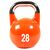 Wettkampf-Kettlebell aus Gusseisen mit aufgemaltem Logo | 28 KG, Farbe: Orange, Zusatzgewicht: 28 kg