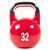 Wettkampf-Kettlebell aus Gusseisen mit aufgemaltem Logo | 32 KG, Farbe: Rot, Zusatzgewicht: 32 kg