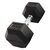 Hex Dumbbell in rubber GladiatorFit | 12.5 KG, Colour: Schwarz, Additional Weight: 12.7 kg