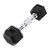 Hex Dumbbell in rubber GladiatorFit | 1 KG, Colour: Schwarz, Additional Weight: 1 kg